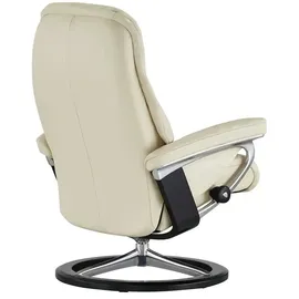 Stressless Relaxsessel mit Hocker Leder 79 x 103 x 73 cm creme