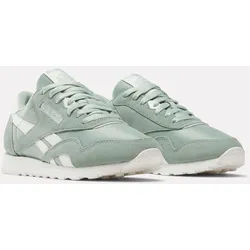 Sneaker REEBOK CLASSIC "CLASSIC NYLON", Gr. 40,5, hybrid grün, hybrid grün, chalk, Leder, Textil, Synthetik, sportlich, Schuhe