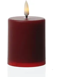 LED Mini Kerze für Laternen Timer Sensor H:10cm rot outdoor bis 1200h