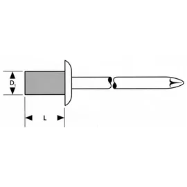 Fortis Blindniet Standard 4 x 14 mm 100 Stück