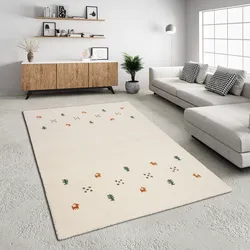 THEKO Wollteppich "Gabbeh Motiv, Handweb Teppich, Tiermotiv, reine Wolle, handgewebt", rechteckig, 14 mm Höhe, reine Wolle, handgewebt, Wohnzimmer, Schlafzimmer, Esszimmer