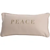 räder Kissen Peace Love 33 x 17 cm Beige