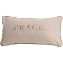 räder Kissen Peace Love 33 x 17 cm Beige