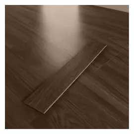 Relaxdays PVC Bodenbelag selbstklebend, Holzoptik, dunkelbraun