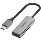 Hama USB-Kartenleser, USB-C, USB 3.0, SD/microSD, Alu