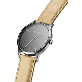 MVMT 40 Series Gunmetal Sandstone Leder 40 mm D-MT01-GML