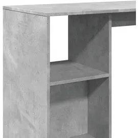 vidaXL Bartisch mit Regal 124 x 46 x 103,5 cm Grau