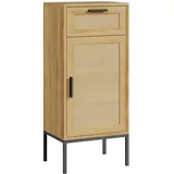 [en.casa] Marhasa Badezimmerschrank 92 x 40 x 30 cm Eicheoptik/Schwarz