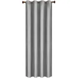 Woltu Verdunklungsgardine mit Ösen Samtvorhang Blickdicht Thermogardine, 300 g/m2 Schwere lichtundurchlässige Verdunklungsvorhang für Schlafzimmer Geräuschreduzierung Grau 140x225 cm (1 Stück)