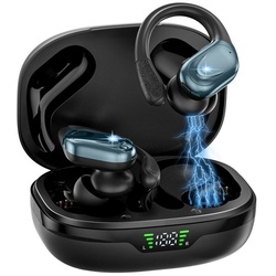 HYIEAR Bluetooth-Kopfhörer 5.3, Sportkopfhörer, Geräuschunterdrückung, IPX5. In-Ear-Kopfhörer (Bluetooth, Stereo USB-C) schwarz