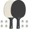 JOOLA Tischtennis-Set BLACK + WHITE 2 Tischtennisschläger 8 Tischtennisbälle bunt|WEISS No Size