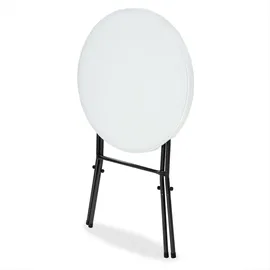 CASARIA Stehtisch Ø 72 x 110 cm weiß klappbar 2 St.