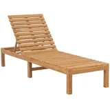 vidaXL Teak Massiv Sonnenliege Gartenliege Relaxliege Holzliege Gartenmöbel Liege Strandliege Saunaliege Freizeitliege Massivholzliege