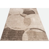 Paco Home Teppich »Sinai 055«, rechteckig, Kurzflor, modernes Design, Motiv Kreise, braun