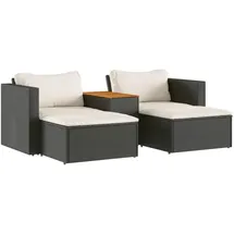 vidaXL Garten-Lounge-Set 5-tlg. schwarz