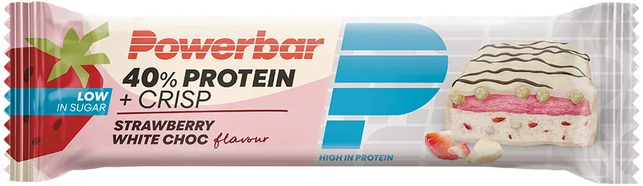 POWERBAR Proteinriegel 40% Protein + Crisp Strawberry White Choc | 40g