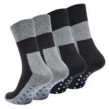 Vincent Creation® ABS-Socken 4 Paar Grau/Schwarz 39-42