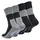 Vincent Creation® ABS-Socken 4 Paar Grau/Schwarz 39-42