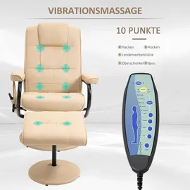 Homcom Massagesessel Kunstleder Schaumstoff, Metall;