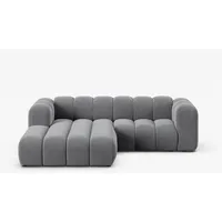 Micadoni Ecksofa Lupine, modular 3-Sitzer grau
