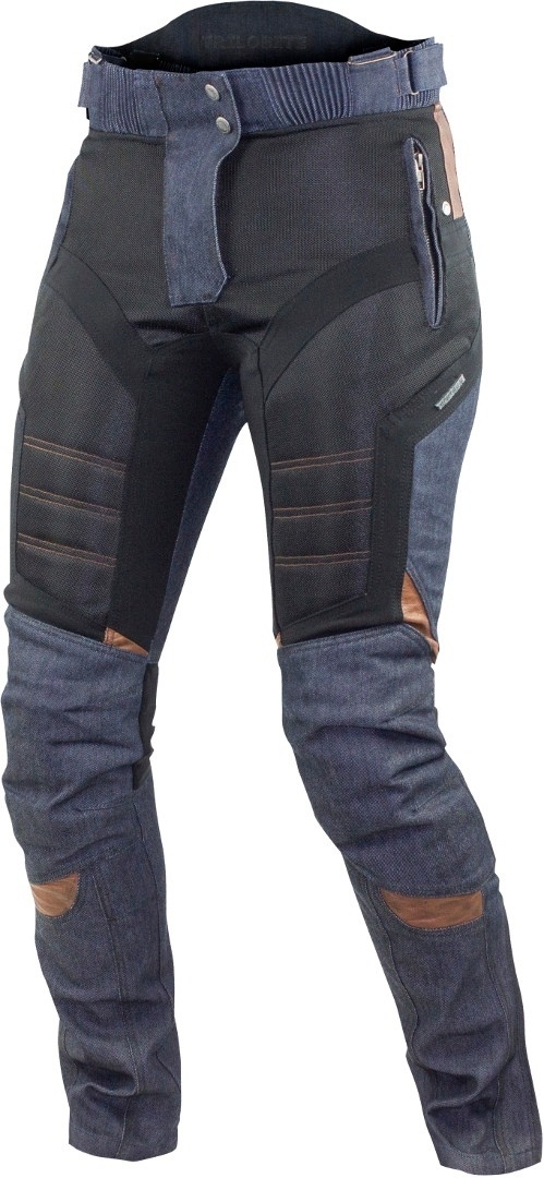 Trilobite Airtech Textiel broek voor damesmotorfiets, zwart-blauw, 26 32 Voorvrouw