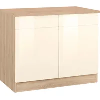 kochstation Unterschrank KOCHSTATION 100 x 0 x 0 cm Beige