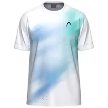 Head Racket Topspin Kurzarm-t-shirt - Turquoise / Print Vision - 164 cm