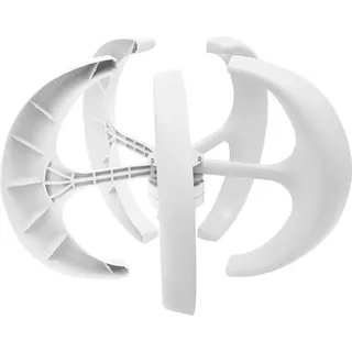 Windgenerator - Windturbine - 600W - 12V - 5 Rotorblätter - IP67 - - Elektromagnetische Steuerung - Weiß