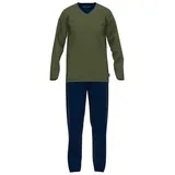 Tom Tailor Pyjama in Grün/Dunkelblau | Gr.: L