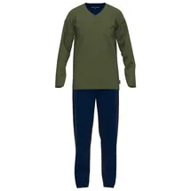 Tom Tailor Pyjama in Grün/Dunkelblau | Gr.: L