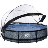 EXIT TOYS Stone Pool  360 x 76 cm inkl. Filterpumpe und Abdeckung