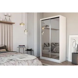 masseno Schwebetürenschrank BELLINA 120 x 216 x 61 cm Weiß