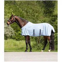 Waldhausen Fliegendecke Protect mit Bauchgurt 145 cm Blau/Silber
