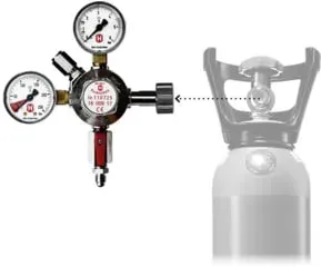 Clage Druckminderer DMBCS mit Standard-CO2-Anschlussgewinde, 1/2
