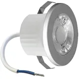 Braytron 3w Mini LED Einbauleuchte Einbaustrahler Einbauspot Spot Silber 240 Lumen Schutzart IP54 Neutralweiß