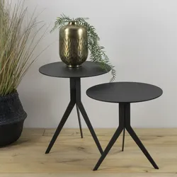 Beistelltisch SPINDER DESIGN "DALEY HIGH", schwarz (schwarz, schwarz, schwarz, schwarz, schwarz, schwarz), Tische, Beistelltisch aus Stahl