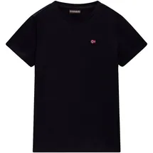 Napapijri T-Shirt Salis mit Rundhalsausschnitt, Kurzarm, aus Baumwolle, Regular Fit schwarz 134/140 (10J)