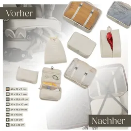 Tectake Madison Koffer-Set 13-tlg. dunkelgrau/ grau