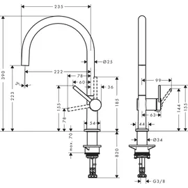 Hansgrohe Talis M54 Einhebelmischer Chrom