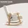 Homcom Schaukelsessel mit Lendenkissen Polyester 70 x 90 x 80 cm Beige