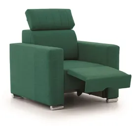 Fun Möbel Fernsehsessel CANTON Stoff 94 x 92 x 0 cm Grün mit Kissen