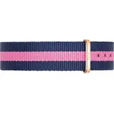 Daniel Wellington Unisex Classy Winchester Uhrenarmband Lederbänder Textil blau-rosa/roségold DW00200077