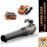 FUXTEC Akku Laubbläser FX-E1LB20 SET 2 mit 1 x