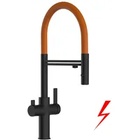VIZIO Niederdruck 3 Wege Wasserhahn Küchenarmatur Schwarz Matt