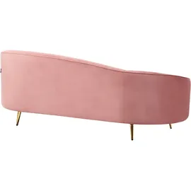 Beliani Sofa Samt 3-Sitzer Rosa