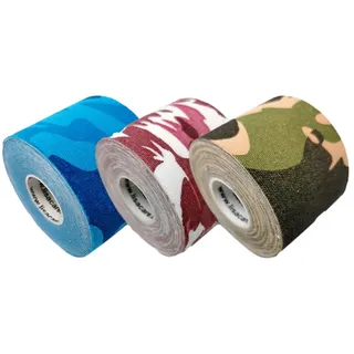 Nastro kinesiologico LisaCare - Set mimetico 5cm x 5m 3 pz Bendaggio/i