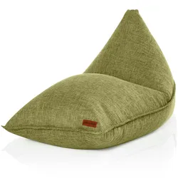 Green Bean© Indoor XXL Sitzsack 150x100x100cm mit EPS-Perlen Füllung - Kuschelig Weich Waschbar - Drinnen Stoff Sitzkissen - Grün