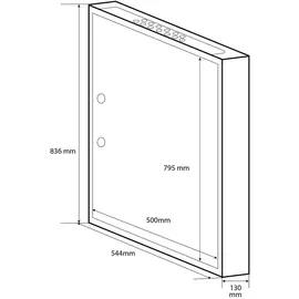 Doktorvolt Verteilerkasten Aufputz Sicherungskasten aus Metall 96 Module 4-reihig IP30 1550