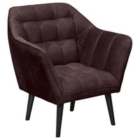 MID.YOU Cocktailsessel, Aubergine - 84x87x70 cm, Wohnzimmer, Sessel, Polstersessel