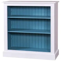 Casa Padrino Bücherschrank 102 x 35 x 102 cm Weiß/Blau